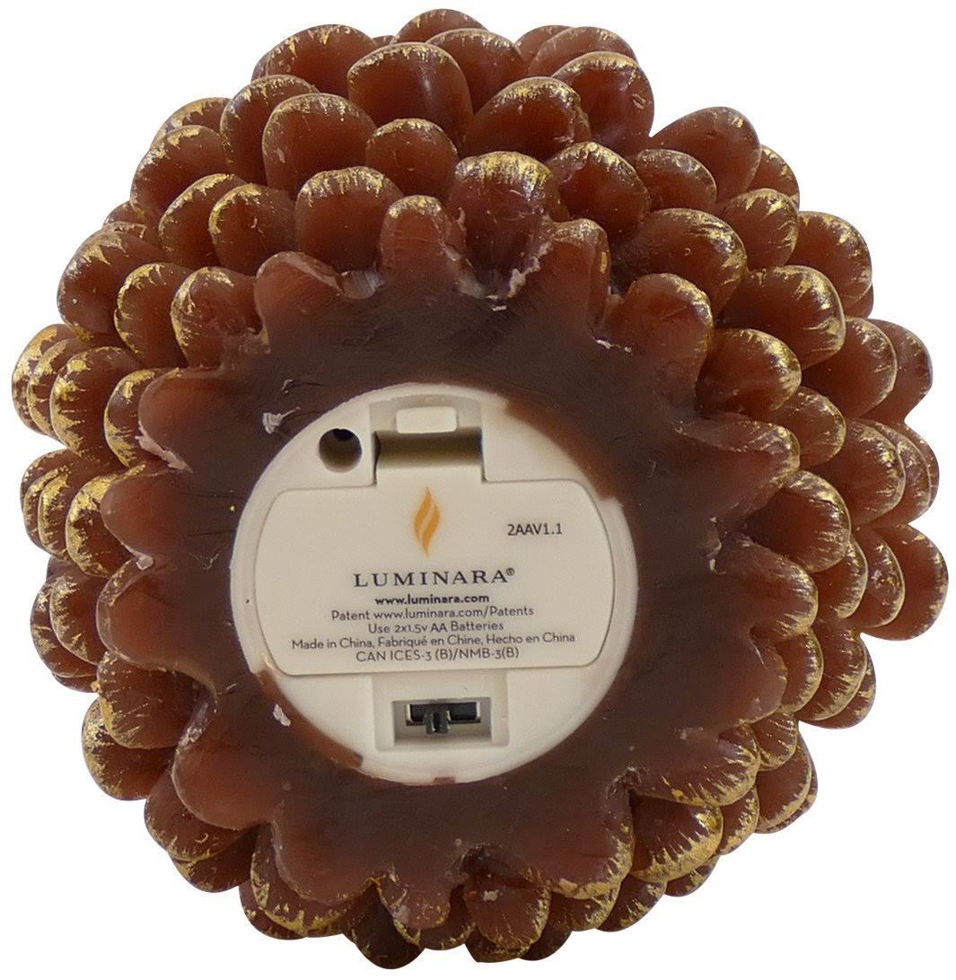 Luminara 4x22 Flameless Pine Cone Candle - Brown Unscented