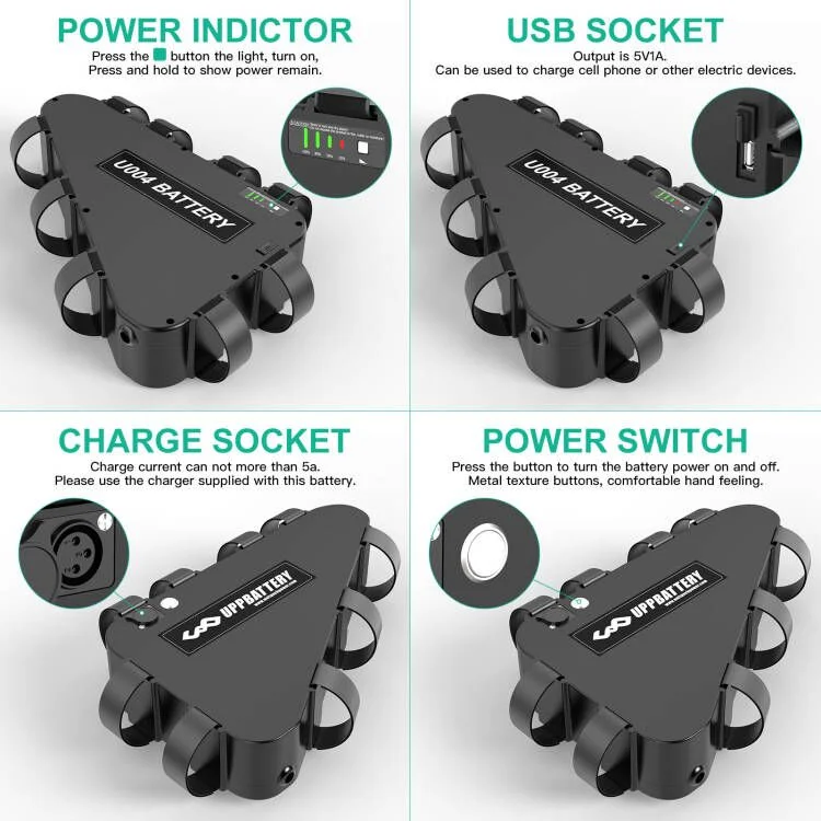 BVSLTUK 52 Volt Ebike Battery 20AH Lithium Battery Pack for  200W-2000W Bafang Aw Ancheer Voilamart and Other Motors Triangle Electric Bike Battery(with charger).