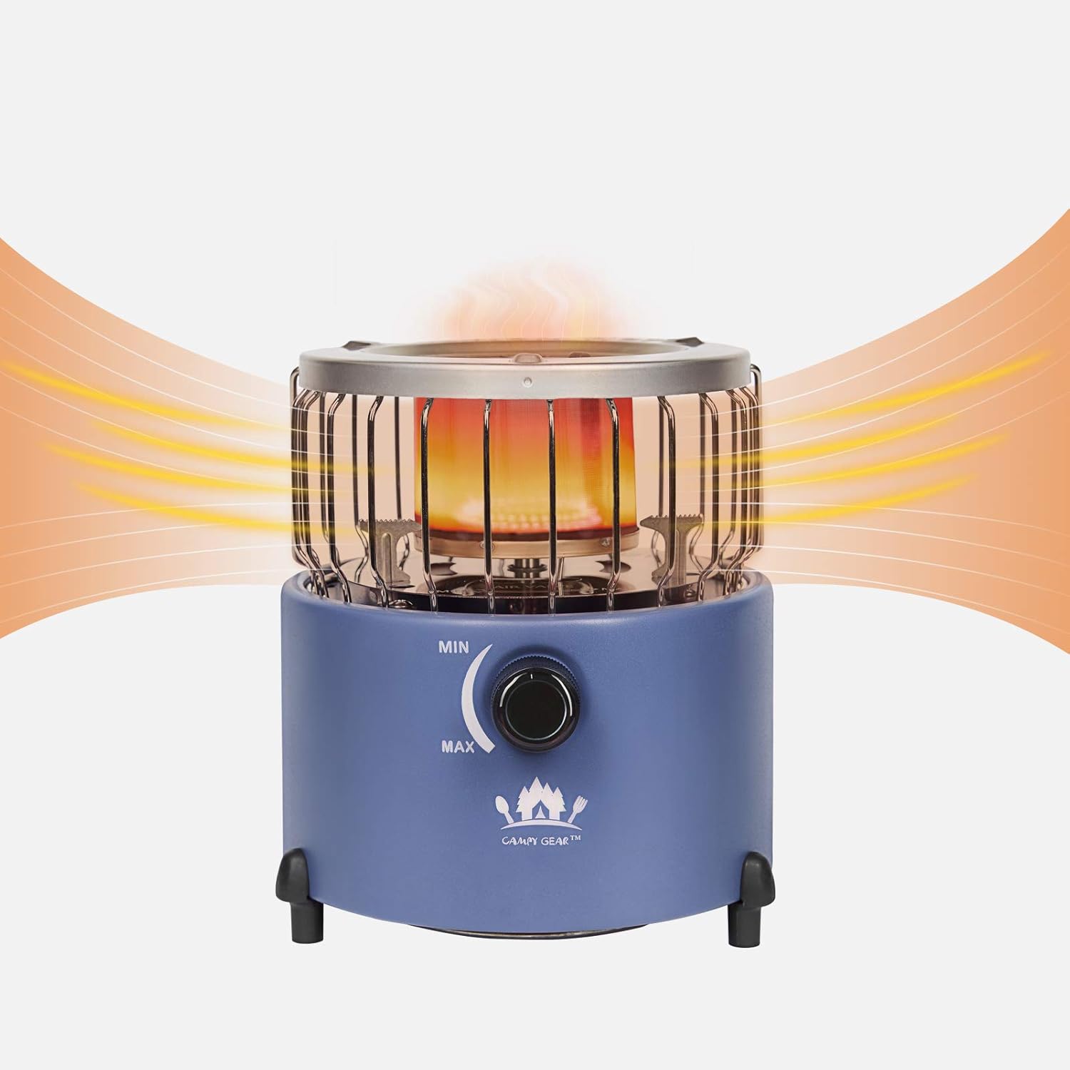 Campy Gear Little Guy 2 in 1 Portable Propane Heater & Stove, Outdoor Camping Gas Stove Camp Tent Heater for Ice Fishing Backpacking Hiking Hunting Survival Emergency (Orange)