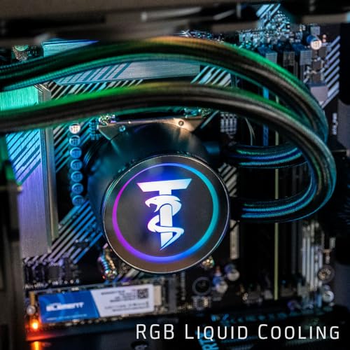 ViprTech Stryker 4.0 Liquid-Cooled PC - AMD Ryzen 7 (4.4GHz Turbo), RTX 4060 8GB, 32GB DDR4 3200, 1TB NVMe SSD, 700W PSU, WiFi BT, Win 11 Pro, RGB, Gaming Desktop Computer Prebuilt, White