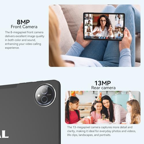 Tablet 11 inch Android 14 Tablet, 2025 Latest Update 128GB ROM 16GB RAM, 4G LTE Tableta, 5G WiFi+Cellular, Octa-Core, 21MP Dual Camera,1TB Expand, Incell FHD Screen, 7000mAh - Unclocked for T-Mobile