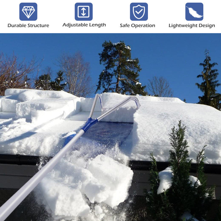 Premium 21′′ Roof Snow Rake Removal Tool with Adjustable Handle