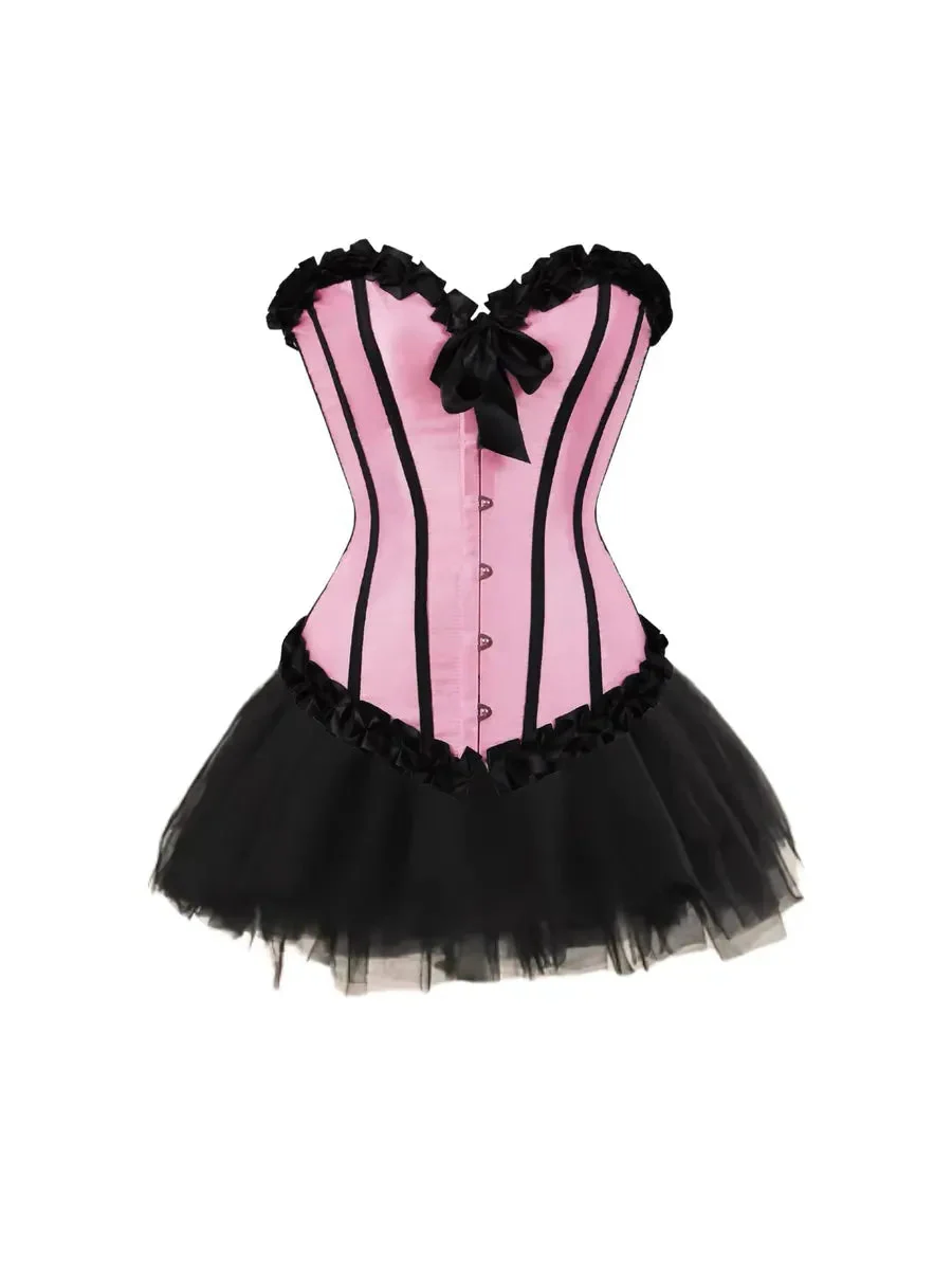'American Sweetheart' Pink Corset Ballet Core Dress Set