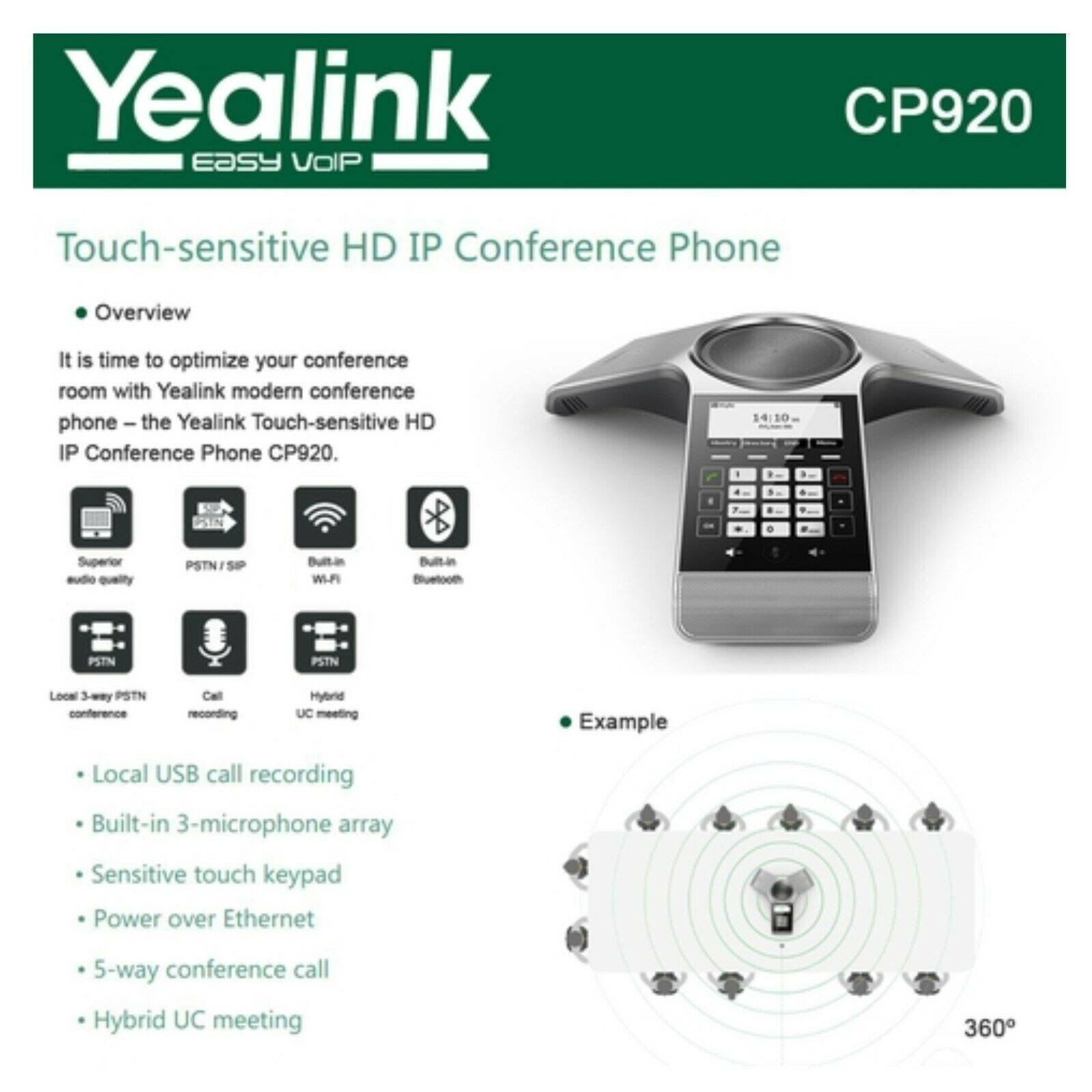 Yealink CP920 Conference VoIP Phone