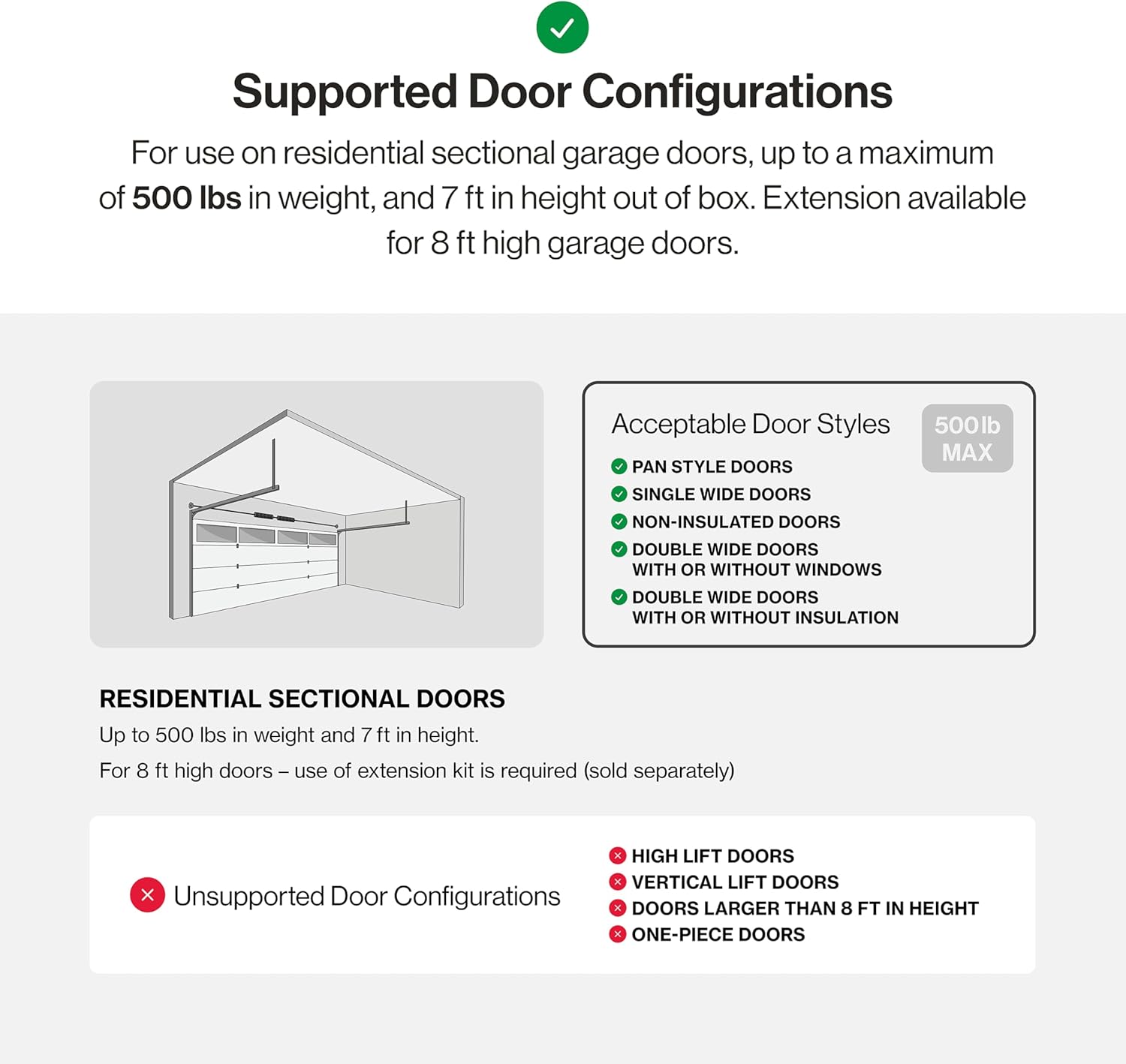 Genie 7155-TKV Smart Garage Door Opener StealthDrive Connect - Ultra Quiet opener, WiFi, Battery Backup - Works with Alexa & Google Home,Black/White