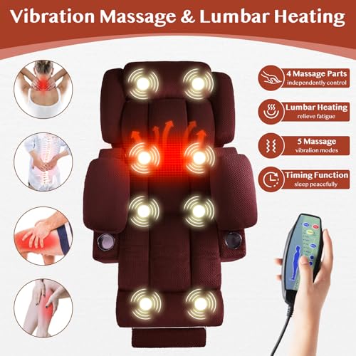 Power Lift Recliner Chair for Elderly - Triple Motor Lift Chairs - Infinite Position Adjust - Power Headrest - Heated & Massage - Lift Assist & 180° Lay Flat - Soft Plush Flannel (Grey)