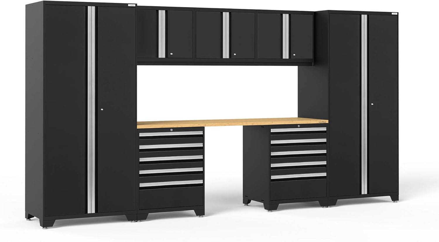 NewAge Products Pro Series Red 8 Piece Set, Garage Cabinets, 52291