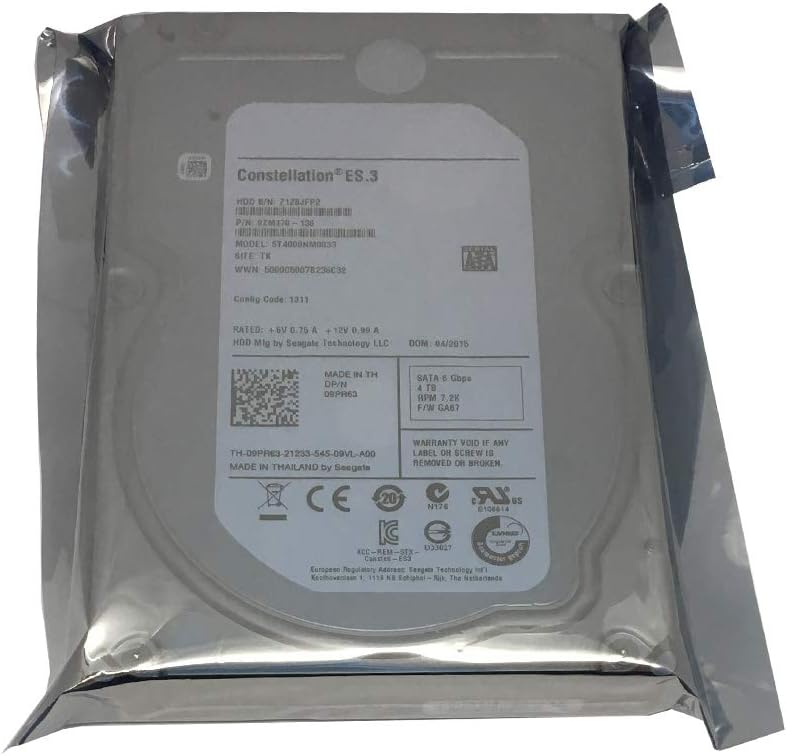 Seagate 4TB Enterprise Capacity HDD 7200RPM SATA 6Gbps 128 MB Cache Internal Bare Drive (ST4000NM0033) (Renewed)