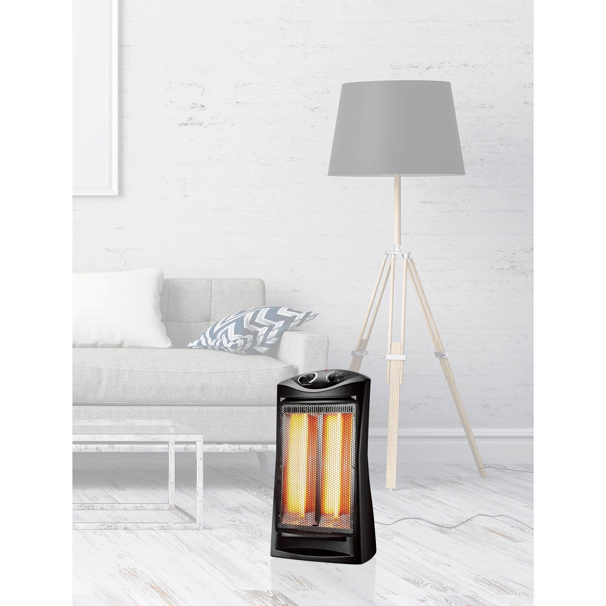 Konwin Large-Room Infrared Quartz Tower Indoor Heater Black 1500W TQH