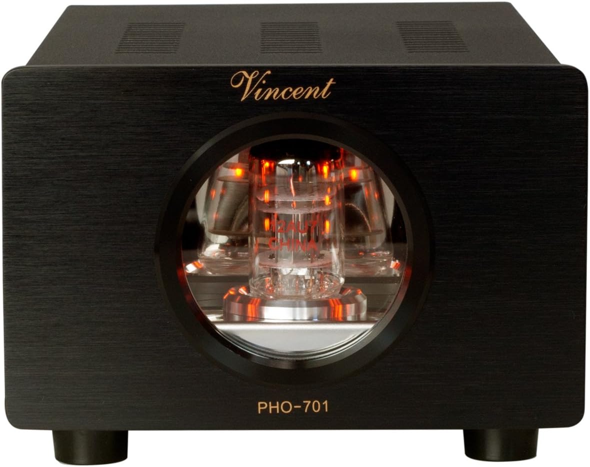 Vincent PHO 701 Phono Preamplifier MM/MC w/Outboard Power Supply Black
