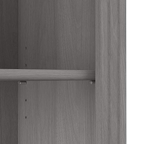 Bush Furniture Saratoga Tall 5 Shelf Bookcase - Set of 2, 30W, Modern Gray