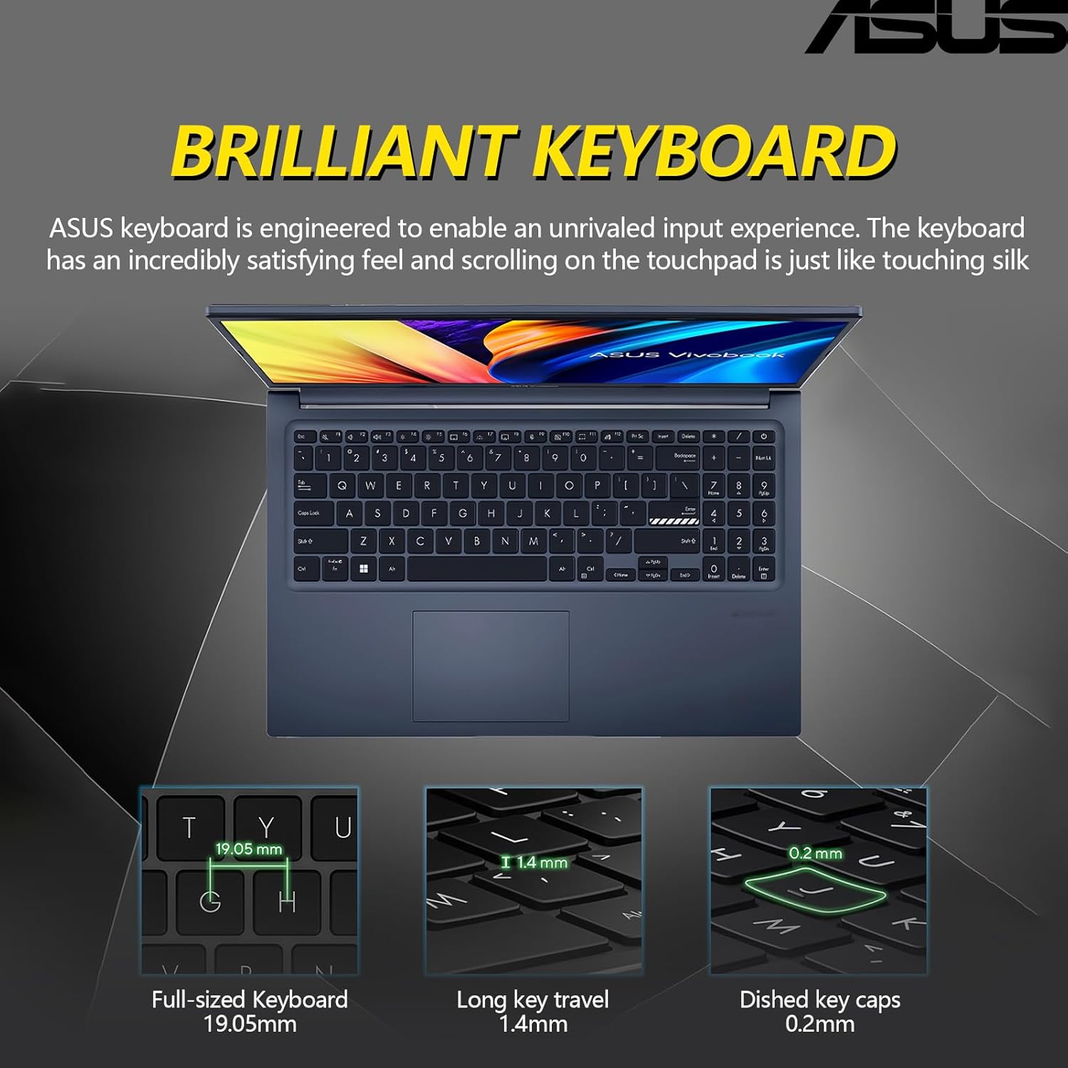 ASUS Vivobook 15 Laptop Touchscreen Computer, 15.6 Laptop Touch Screen FHD, Intel 10 Core i7, 40GB RAM 1TB SSD, Windows 11 Pro Lifetime Microsoft Office Included, Backlit Numeric Keyboard Webcam WiFi6