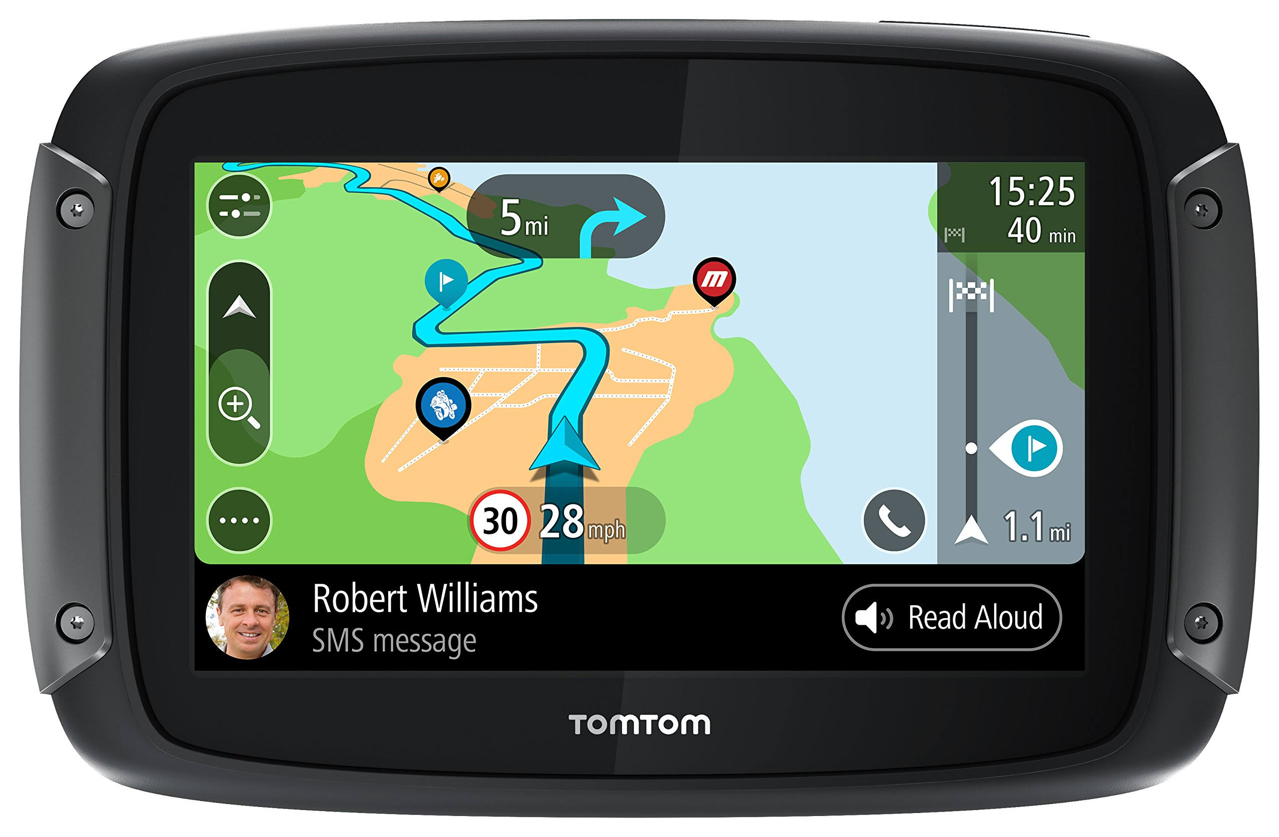 TomTom RIDER 550 Lifetime Traffic u0026 Maps Edition Motorcycle GPS Navigator - 4.3x22 - widescreen Display - North America