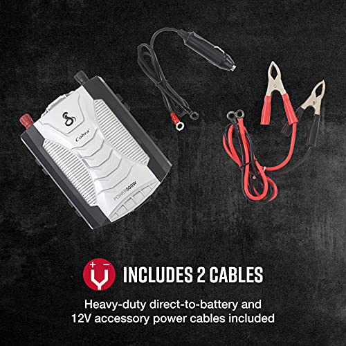 Cobra PRO 2500W Professional Grade Power Inverter, Portable – 2500-Watt Car Charger, 4 Grounded AC Outlets, 2 Fast Charge USB Ports and Remote Controller (CPIALCDG1) Compatible