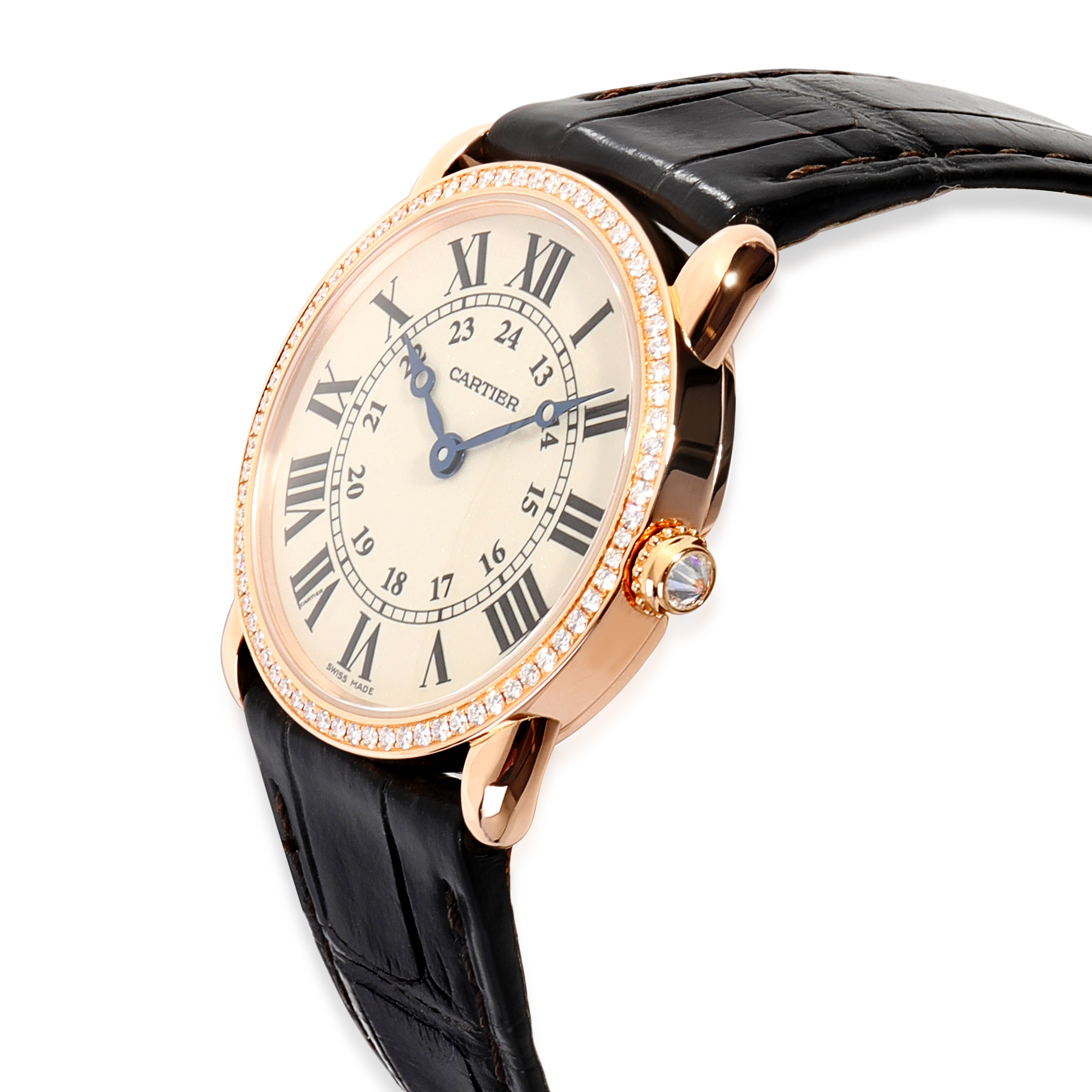 Cartier Ronde Louis Cartier WR000351 Women's Watch in 18K Rose Gold Pre-Owned