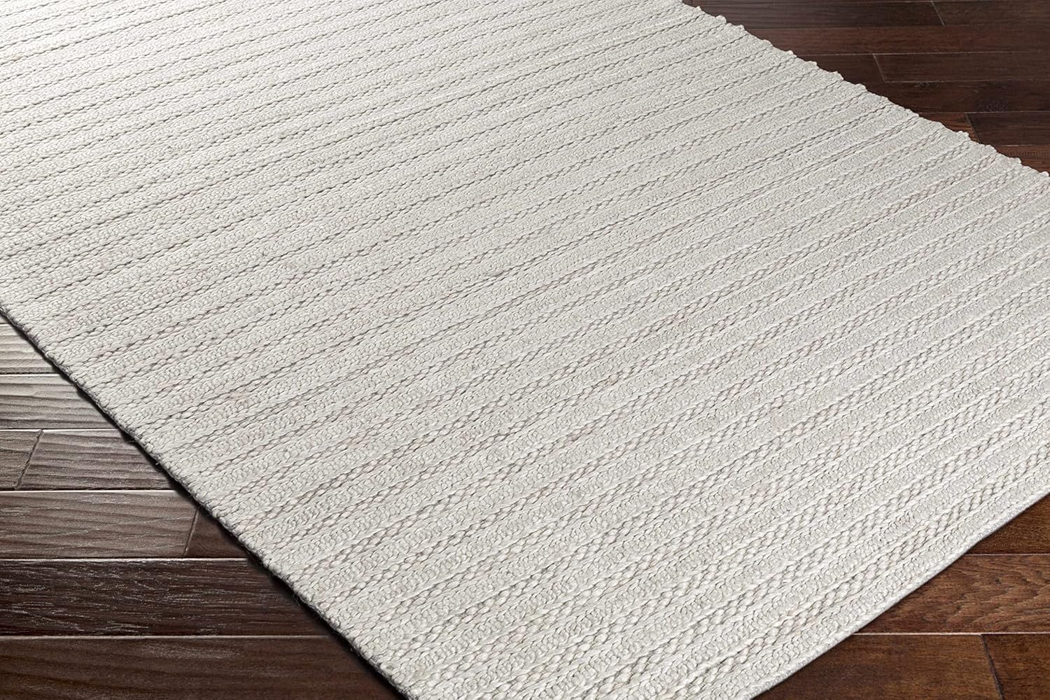 Hauteloom Boynton Living Room, Bedroom Area Rug - Wool & Viscose - Bohemian Knot Pattern - Neutral Farmhouse Carpet - Texture - Ivory, Beige, Cream, Grey - 10' x 14'