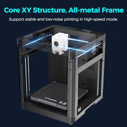 FLASHFORGE Official Adventurer 5M 3D Printer Auto Leveling, Max 600mm/s High Speed FDM 3D Printer with 280°C Direct Extruder, Quick Detachable Nozzle, Core XY Metal 3D Printer,Print Size 220×220×220mm