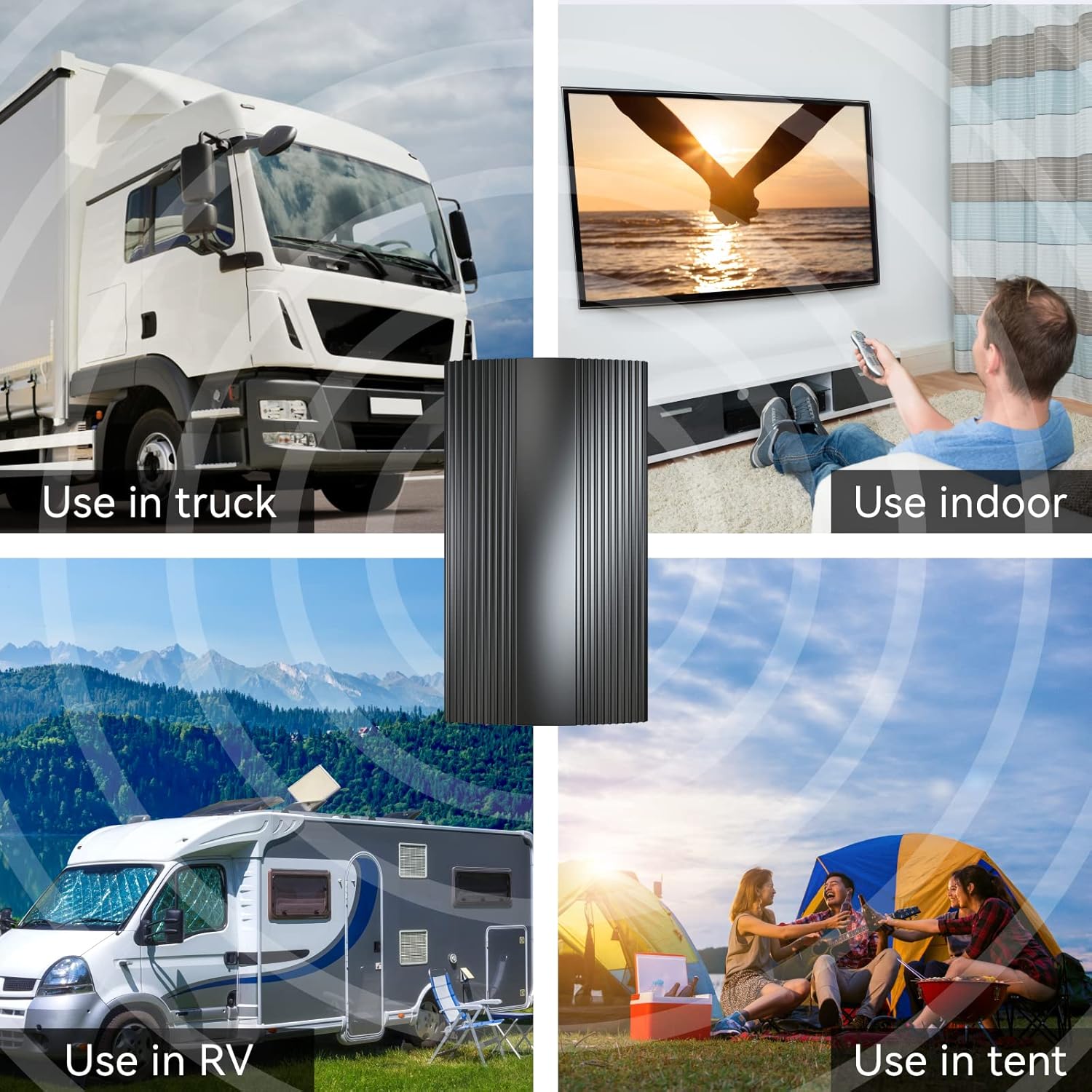 2022 Upgraded Digital HD TV Antenna Up 400 Miles Range, Indoor Outdoor Antenna for All Old Smart HDTVs, 360° Reception 4K 1080P HDTV Antenna with Amplifier Signal Booster/33ft Thick Coaxial Cable