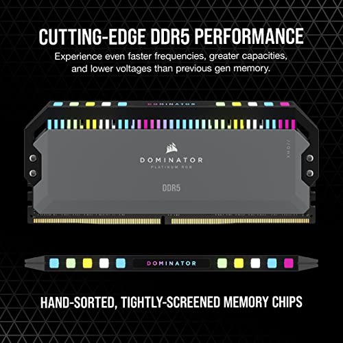 CORSAIR Dominator Platinum RGB DDR5 RAM with 32GB and 64GB
