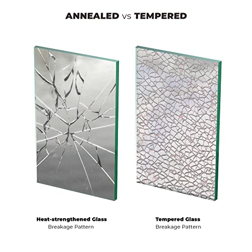 Fab Glass and Mirror 36x72RECT6THFLTE-T Rectangle Glass Table Top, 36 in x 72 in, Clear