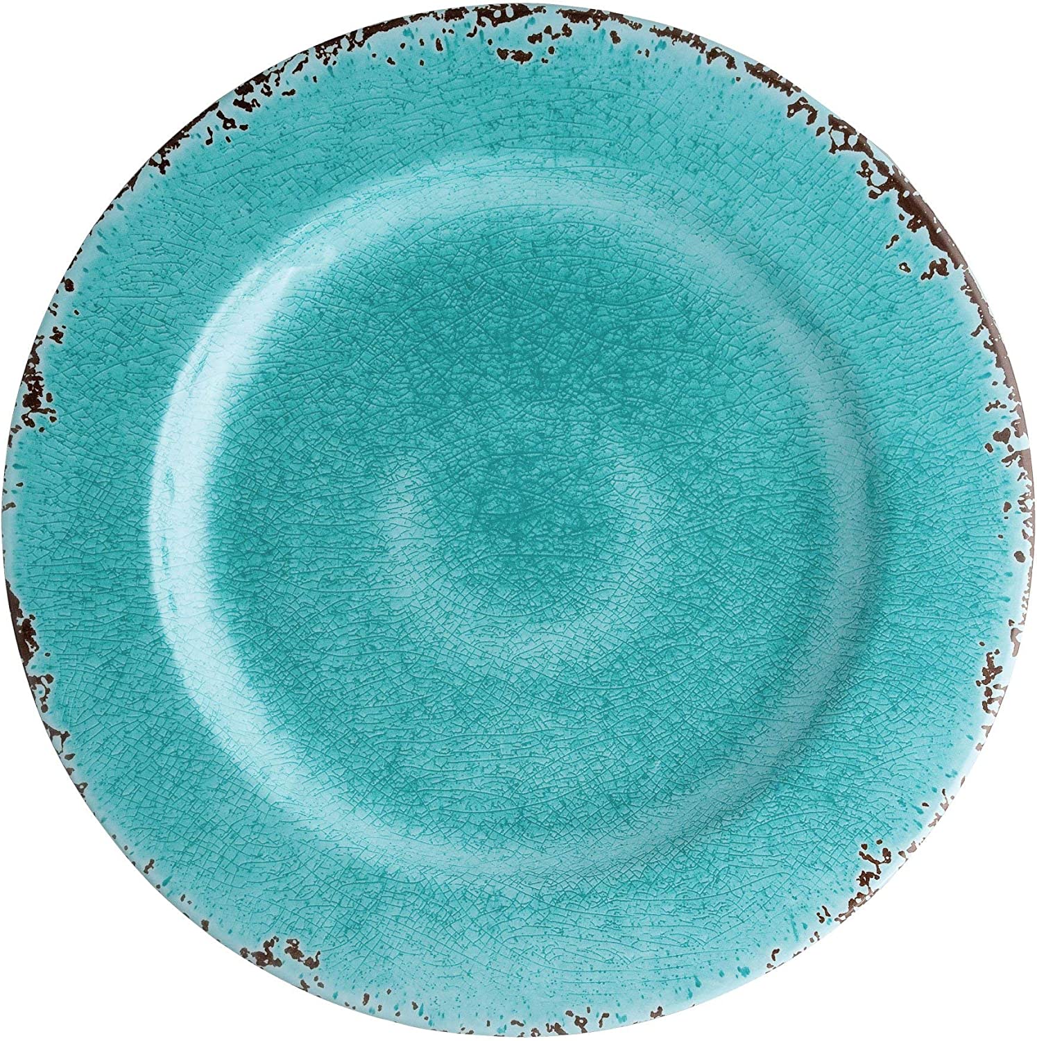 DIQINware 12-Piece Melamine Dinnerware Set, Includes Dinner Plates, Salad Plates, Bowls, Service for 4. (Crackle, Yellow)