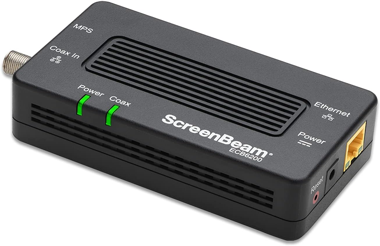 ScreenBeam Bonded MoCA 2.5 Network Adapter True 2.5 Gbps Ethernet Port for Ethernet Over Coax (2 Pack) – Fast Streaming, Gaming, Work/Learn from Home (Model: ECB7250K02)