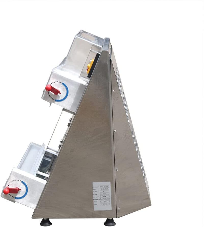 Pizza Dough Roller Sheeter,370W 3-15 inchs Commercial Pizza Maker Pizza Dough Press Machine Forming Roller Sheeter Noodle Pasta Rounding Machine for Pasta Maker, Pizza, Noodle and Bread Equipment