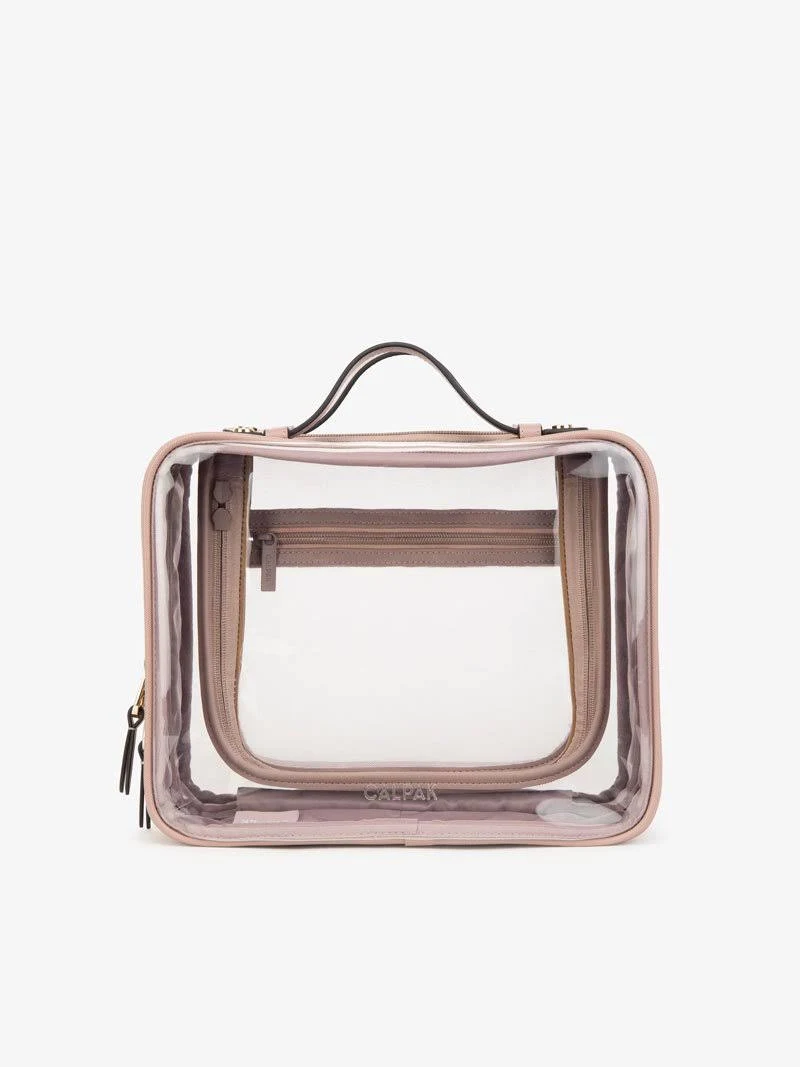 CALPAK Clear Cosmetics Case, Size One Size - Mauve