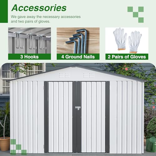 6x4 Ft Outdoor Storage Shed, Heavy-Duty All-Weather Tool Shed with Lockable Doors, Durable Resin Construction for, Patio & Backyard Organization Black