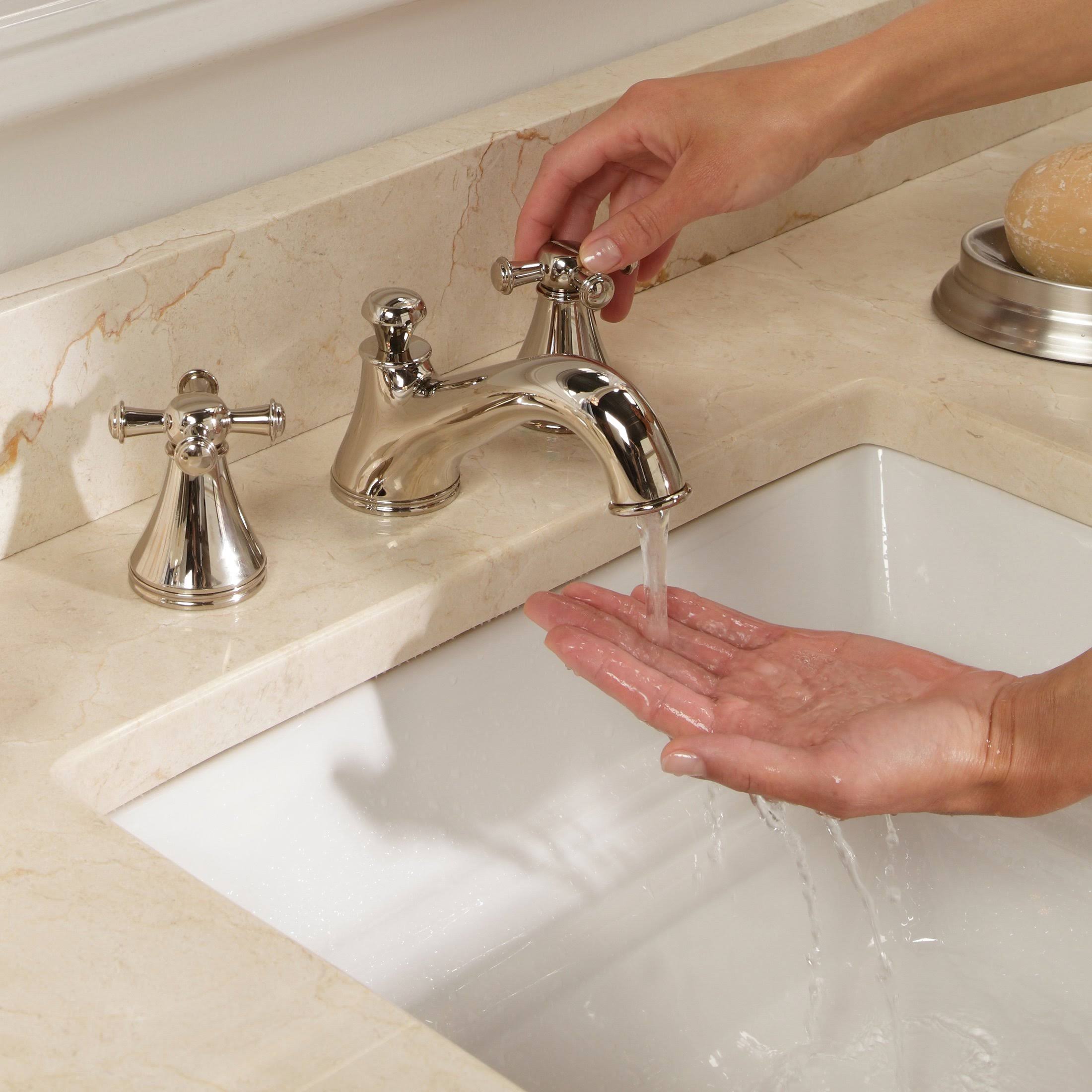 Toto Vivian Two Cross Handle Widespread 1.2 GPM Bathroom Sink Faucet - Brushed Nickel TL220DD12#BN