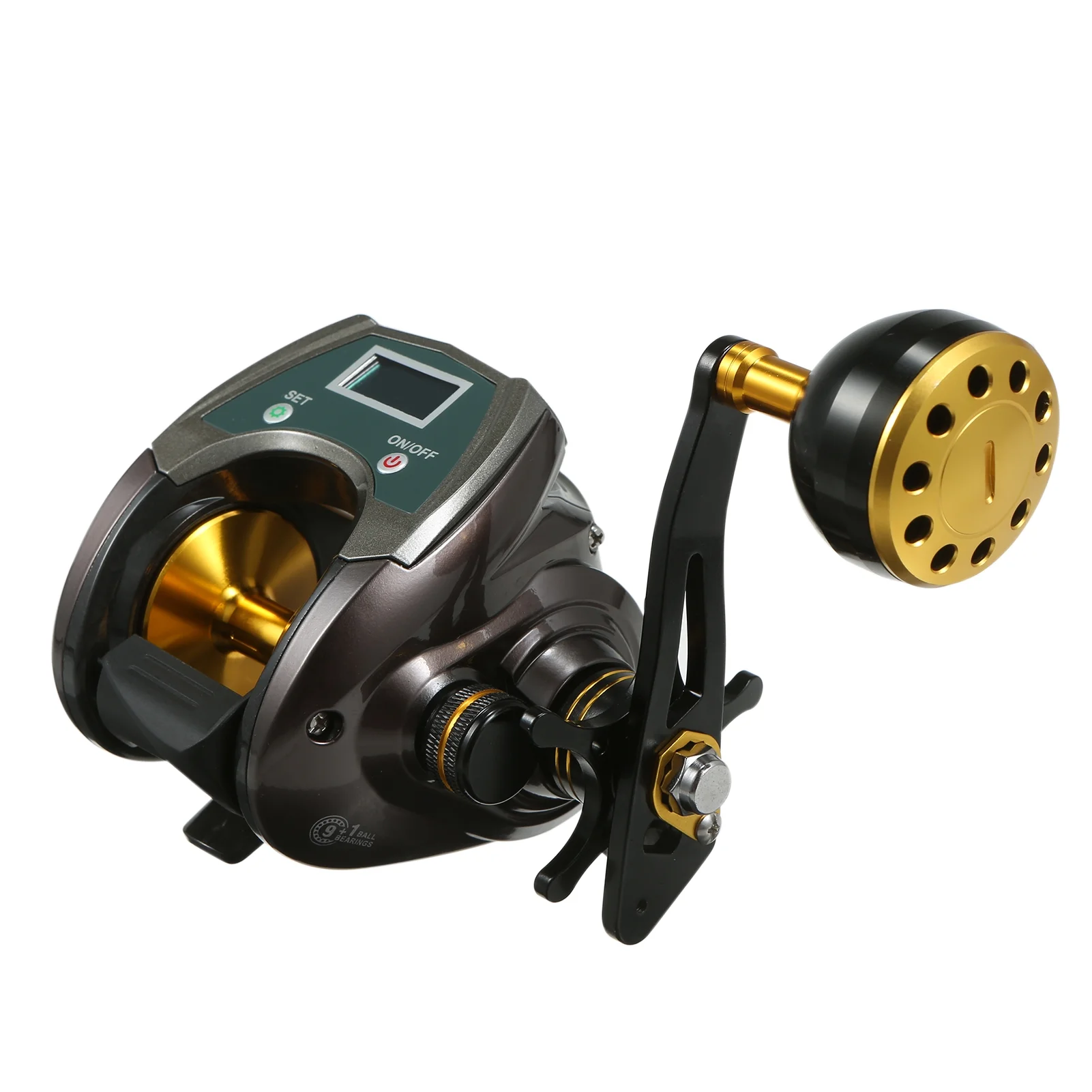 EXBERT USB Rechargeable Carbon Fiber Baitcasting Reel 9+1BB Fishing Reel with Display High Speed 6.4: 1 Gear Ratio Magnetic Brake System Baitcaster Reel For Right Hand
