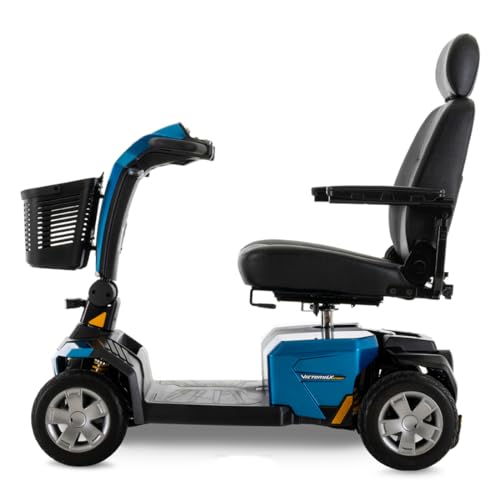 Pride Victory LX Sport Mobility Scooter, 400 Lbs. Weight Capacity, Comfort-Trac Suspension, with 5-Year Extended Warr (True Blue, 22 x 18 High Back Seat No Sliders)