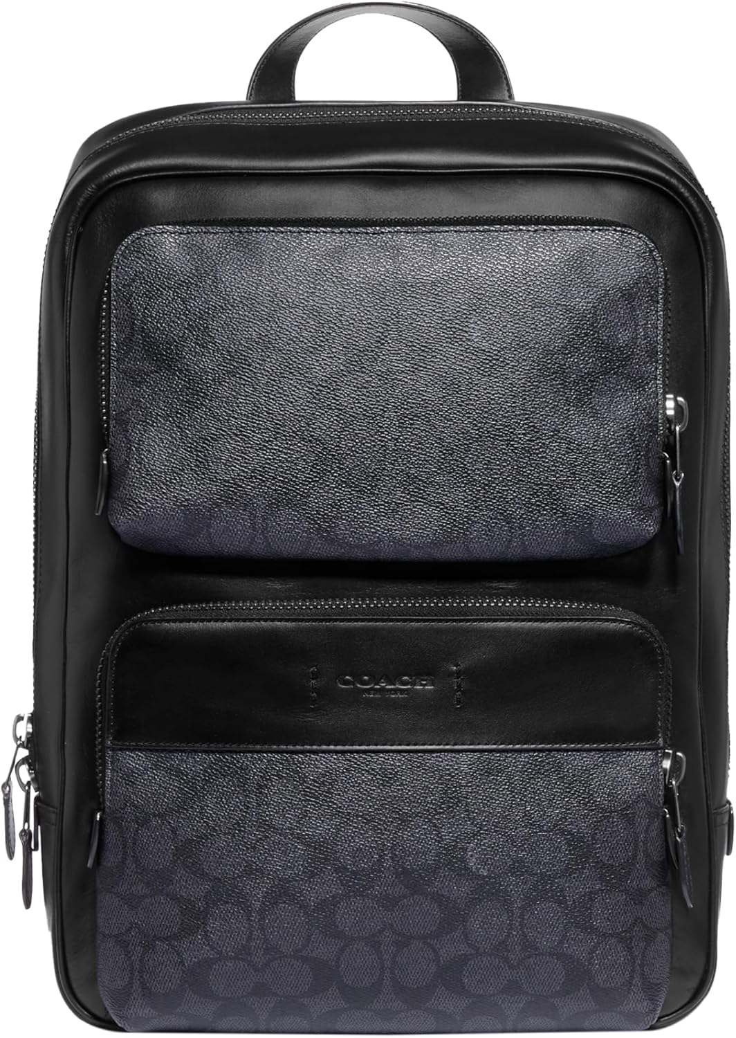 COACH Men's Signature Gotham Backpack, Charcoal/Black, Standard