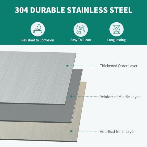 YITAHOME Kitchen Sink 33" x 19" x 10" Undermount Sink 304 Stainless Steel 50/50 Double Bowl Sink with Accessories 16 Gauge for Workstation, Prep Kitchen, Bar Sink