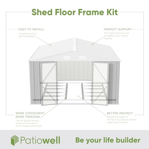 Patiowell 3 x 3 FT Outdoor Storage Shed,Small Garden Tool Storage Shed with Sloping Roof and Single Lockable Door, Outdoor Shed for Backyard Garden Patio Lawn, Grey