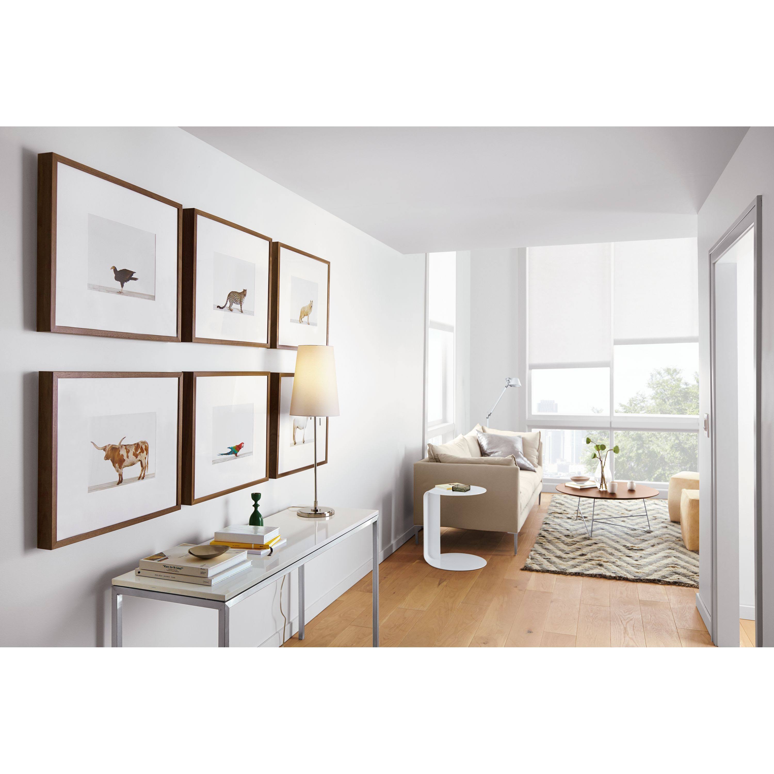 Room u0026 Board | Modern Parsons Console Table w/ Leg 18d 36W 29h 1.5x22 in White | White Oak Top w/ Taupe Base