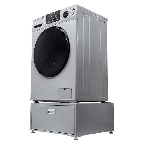 Equator Combo Washer Dryer with Pedestal ADA Compliant -110 Volt, Zero Clearance Fully Built In - Compact Laundry Solution