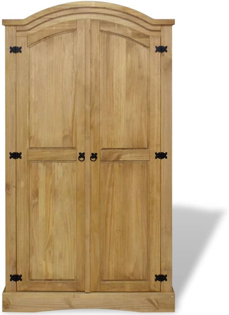 Wardrobe Mexican Pine Corona Range 2 Doors +Material: Solid Pinewood