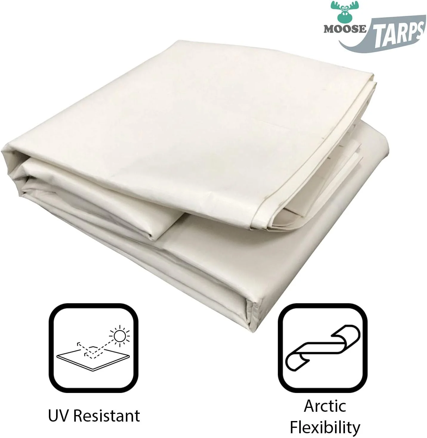 Heavy Duty Tarp, 100% Waterproof 12Mil Thick PVC Vinyl Tent Tarp For Camping, Multi-Purpose Thick ive Cover, Weather Proof, Heavy Duty, UV Resistant, 20 Feet X 30 Feet, White