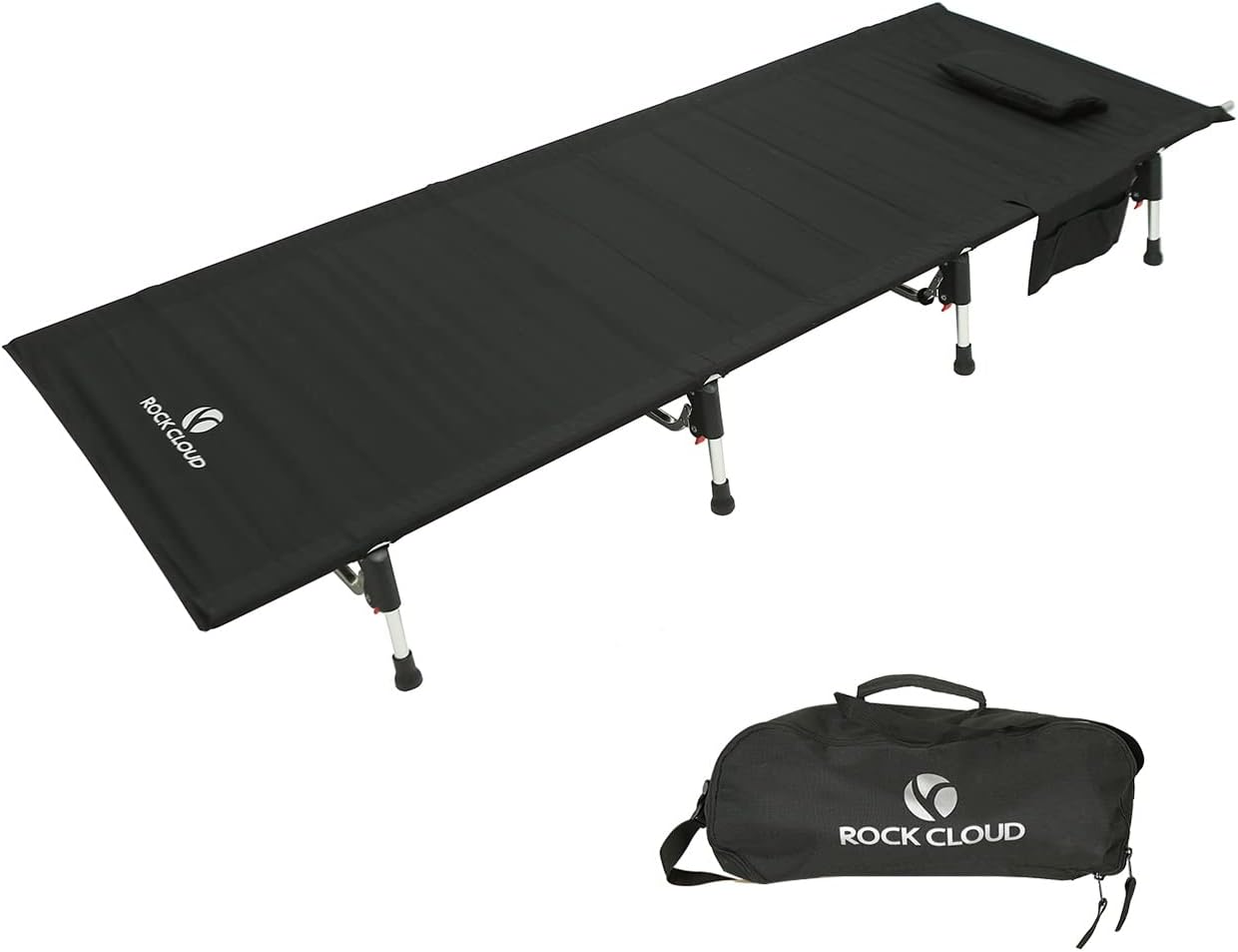 Rock Cloud Portable Camping Cot Ultralight Folding Camp Cots for Backpacking Hiking Beach