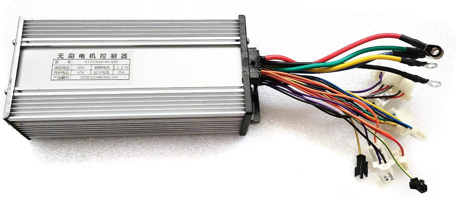 Electric Bike Conversion Motor Kit 2000w 60v Brushless Dc Motor BLDC Engine Kit with Controller Throttle for Electric Scooters Small Electric Motorcycles Mini Electric Cars DIY(4300rpm)
