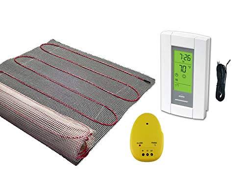 100 sqft Mat, Electric Radiant Floor Heat HEATING System with Aube Digital Floor Sensing Thermostat