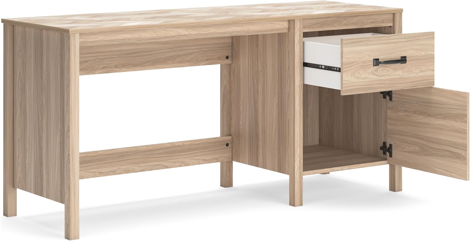 Signature Design by Ashley Battelle Home Office Desk, 60" W x 20" D x 29" H, Light Brown