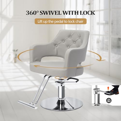 Hair Salon Chair Hydraulic Barber Chair for Home Barbershop, Styling Chair for Hair Stylist Heavy Duty, Hairdressing Beauty Spa Equipment