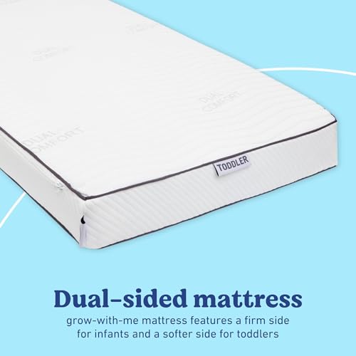 Graco 6-Inch Dual-Comfort Crib & Toddler Mattress - GREENGUARD Gold, CertiPUR-US Certified Foam, 2-Sided Mattress Fits Crib & Toddler Bed, Waterproof Sleep Surface