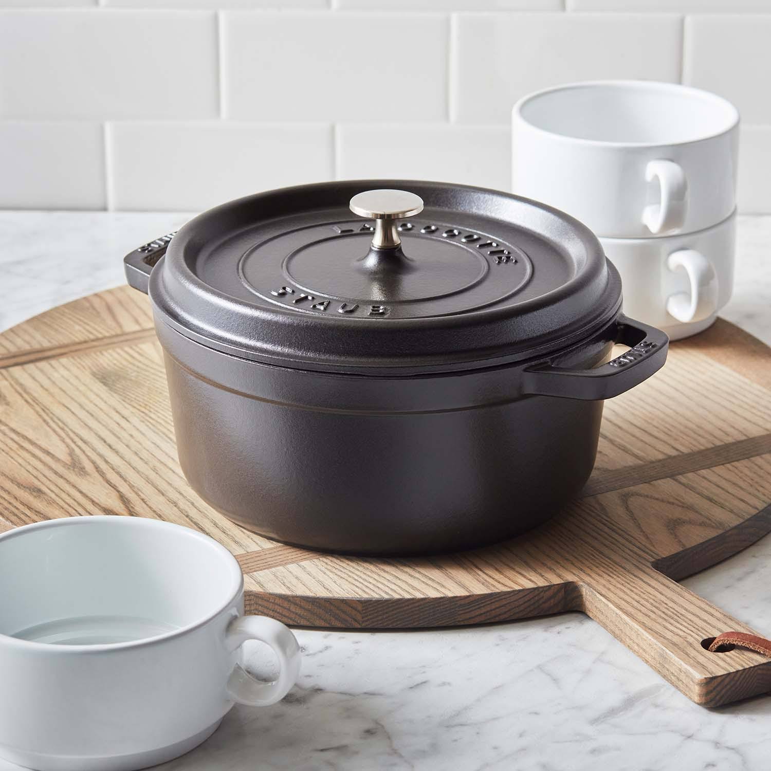 Staub Cast Iron 4-Quart Round Cocotte - Dark Blue