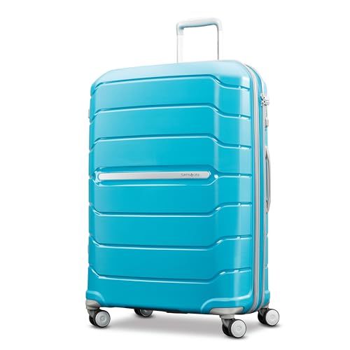 Samsonite Freeform 21-Inch Hardside Carry-On Luggage - Hardshell Carry-On Suitcase - TSA, Airline-Approved - Expandable Hard Shell, Smooth Rolling Spinner Wheels for Lightweight Travel - Navy