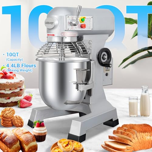 15Qt 600W Commercial Food Mixer, Commercial mixer 3-Speed Adjustable Heavy Duty Stand Mixer with Stainless Steel Bowl for Bakery Pizzeria. (Standard)