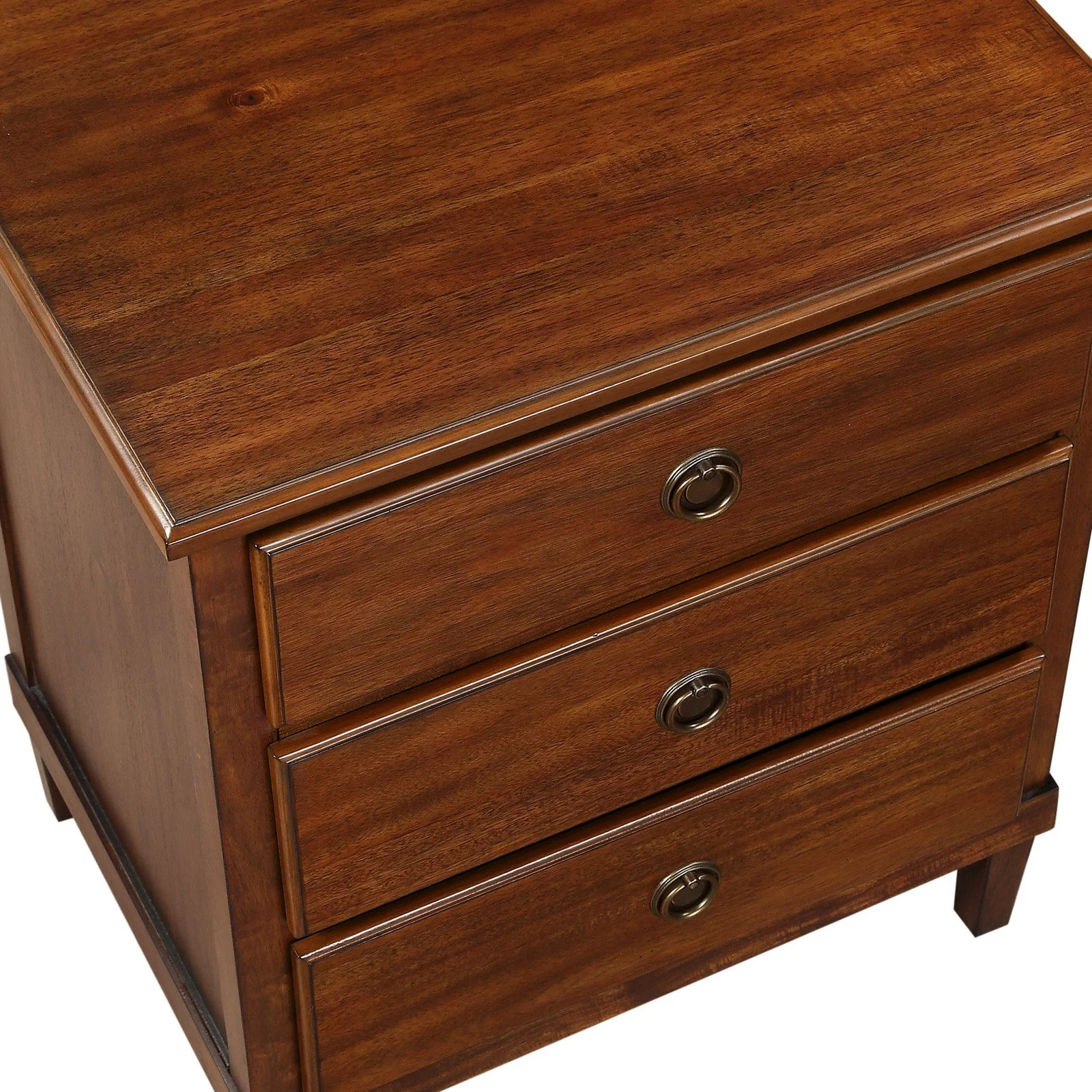 Comfort Pointe Cambridge Brown Finished Wood 3-Drawer Nightstand
