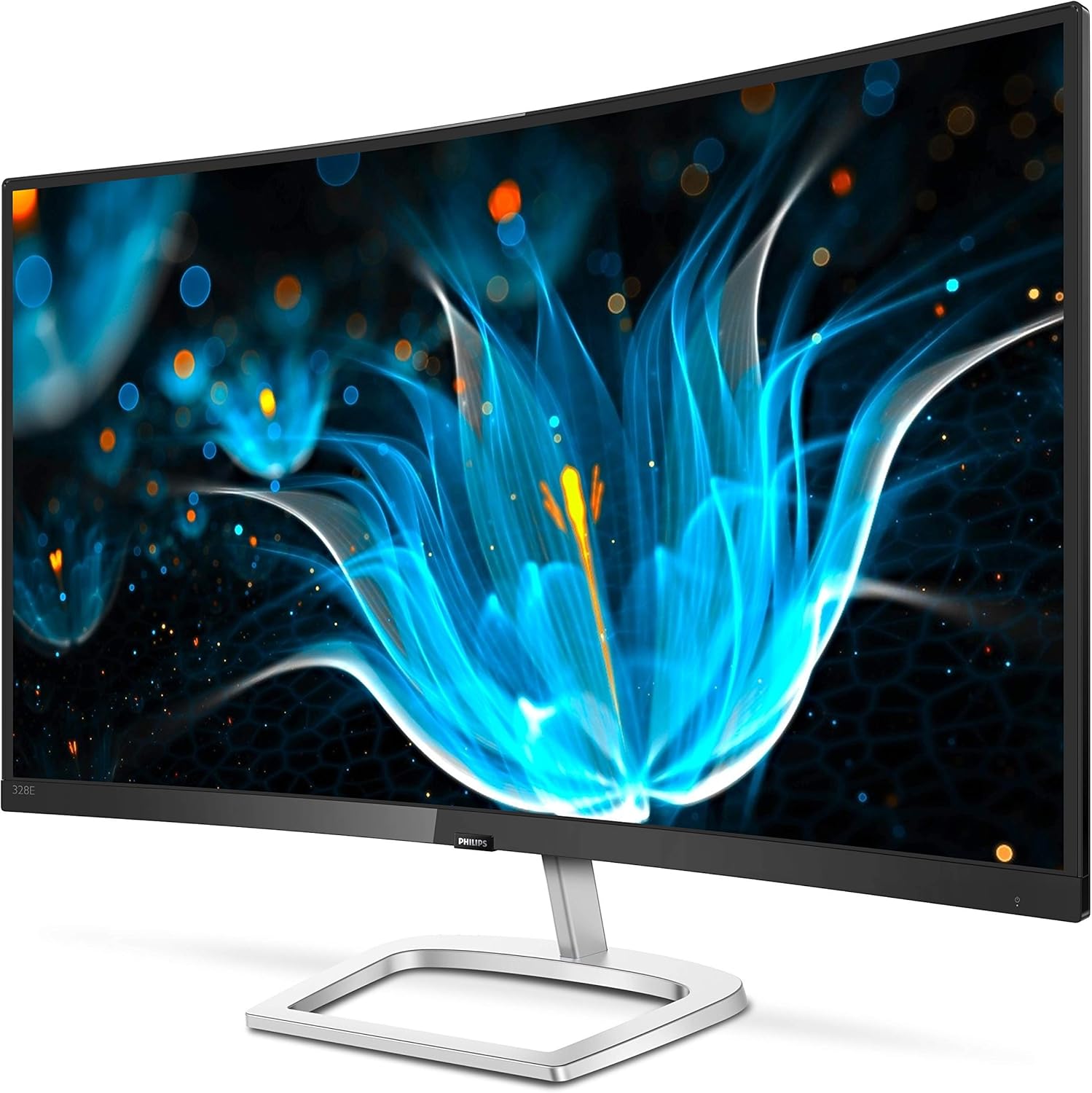 Philips Computer Monitors 328E9QJAB 32" Curved Frameless Monitor, Full HD VA, 128% sRGB, FreeSync, 75Hz, VESA, Black (Renewed)